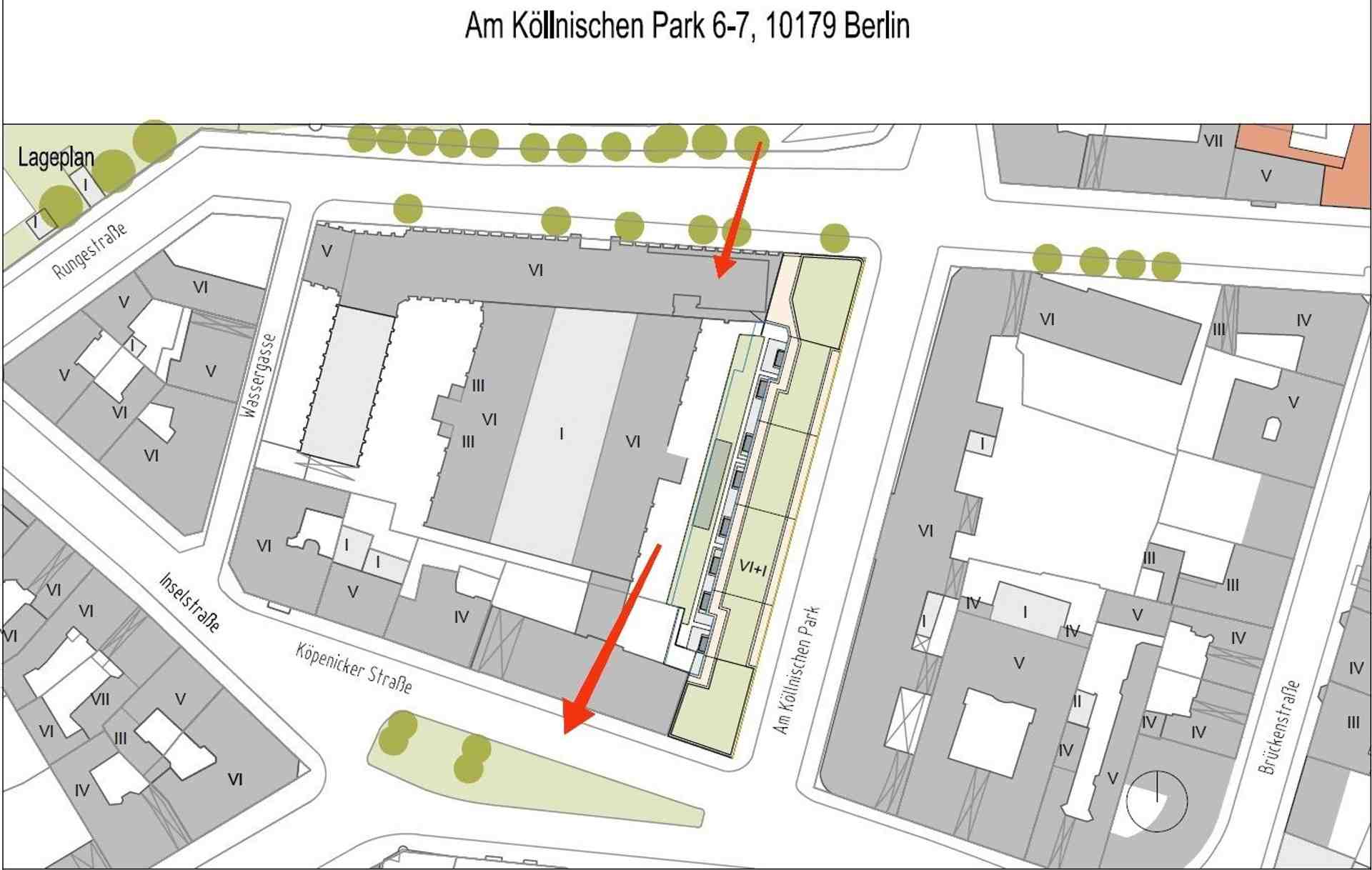 Podzemné parkovisko v Köllnischer Park, Berlín - Am Köllnischen Park, 10179 Berlín - Fotka 2 z 12