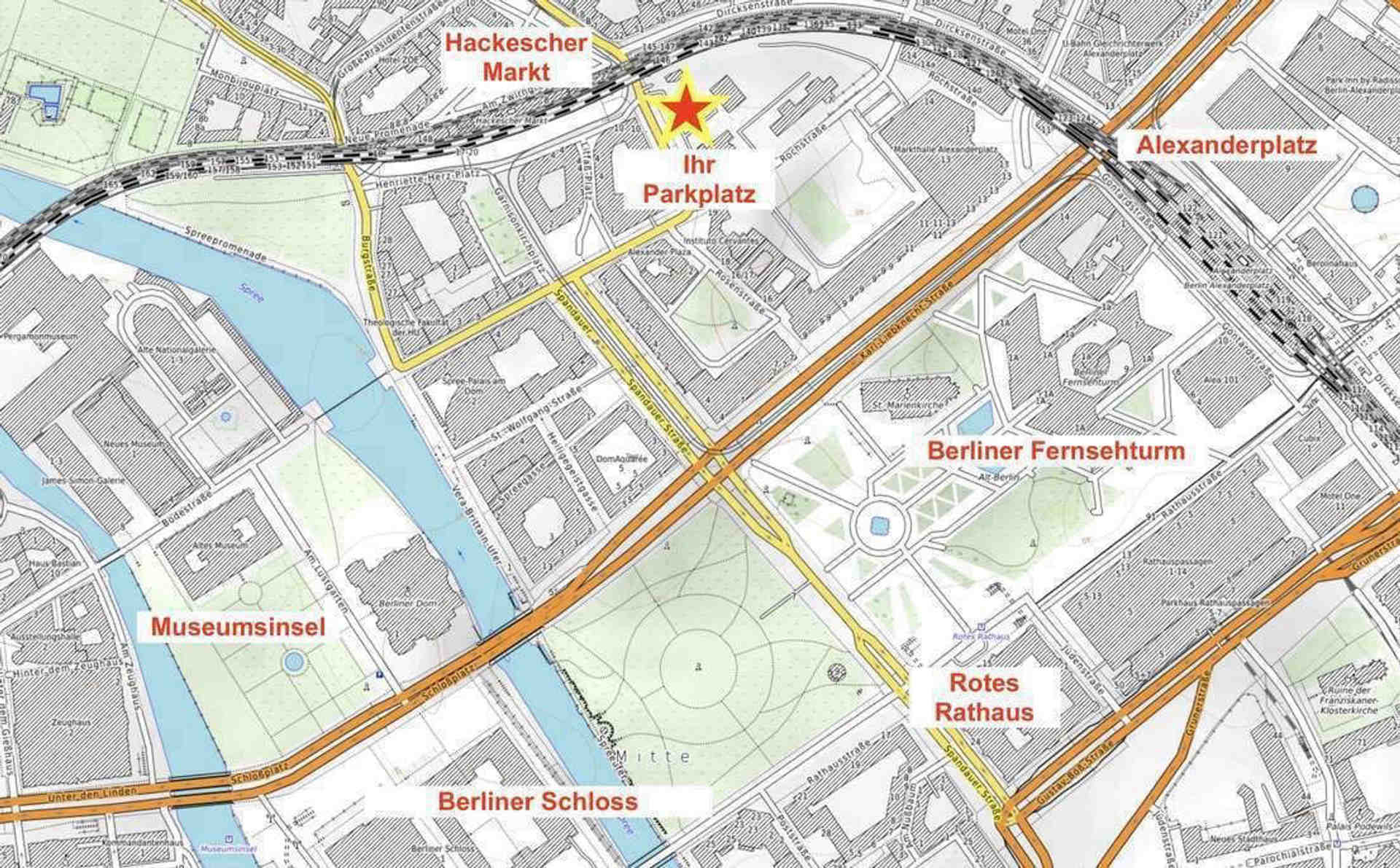 Parking space Berlin Mitte Hackescher Markt - An der Spandauer Brücke, 10178 Berlin - Photo 2 of 4